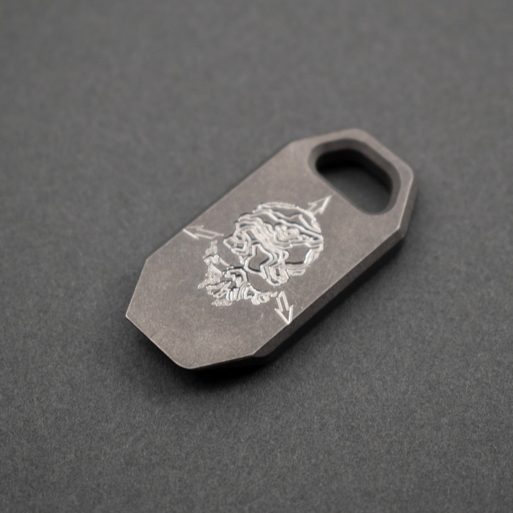 NEW! Guething Bug Pathfinder TAD Edition, "Two-Tone" Titanium EDC Prybar