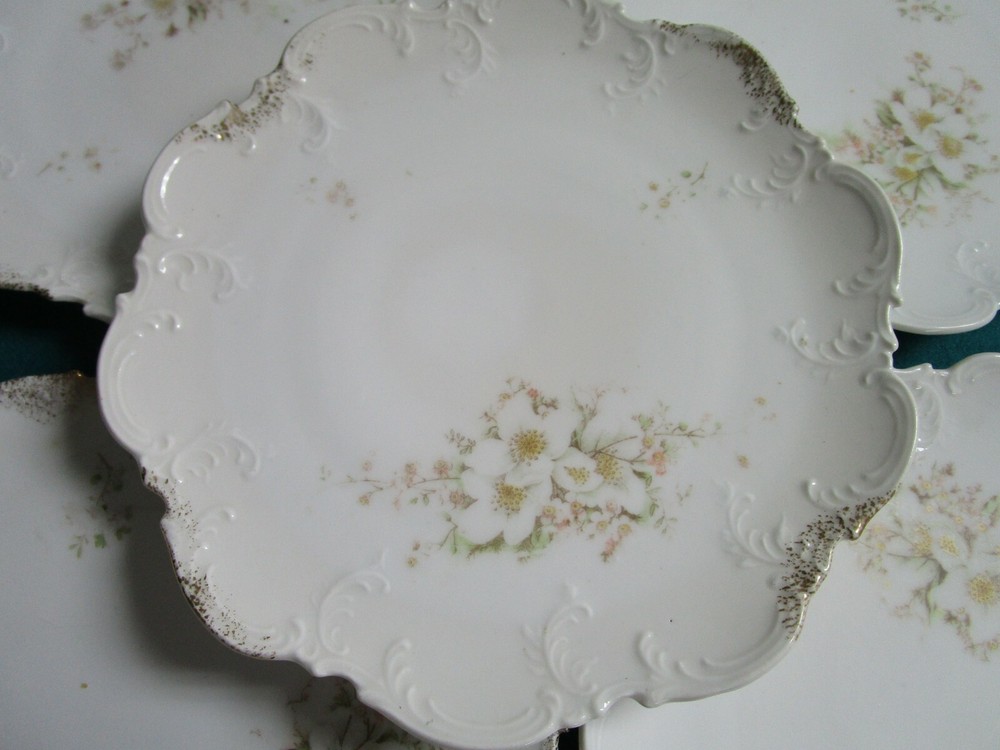 Antique Worcester Austria Salad 5 Plates