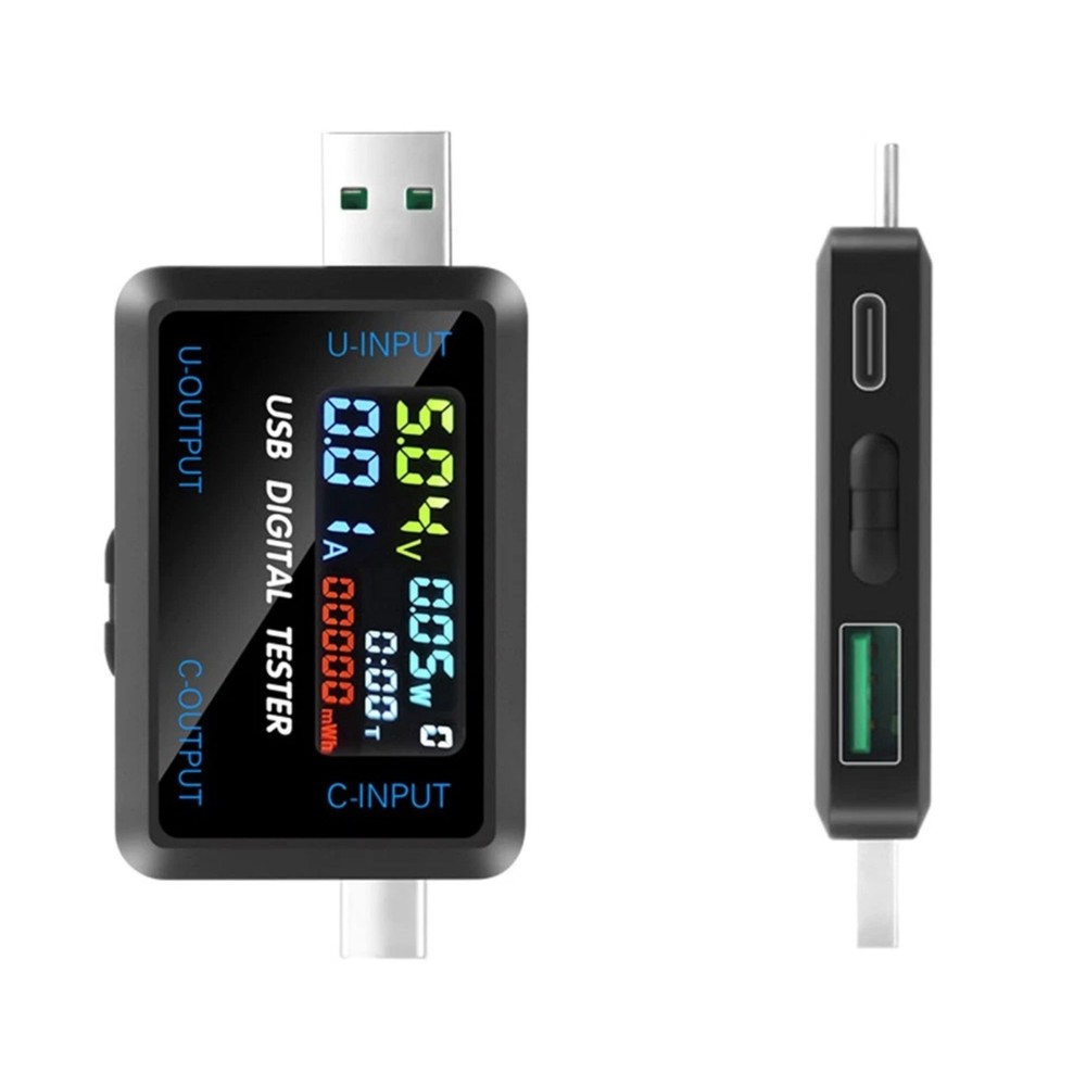 Portable USB Type C Voltmeter Current Meter with 5A Interface for Device Testing