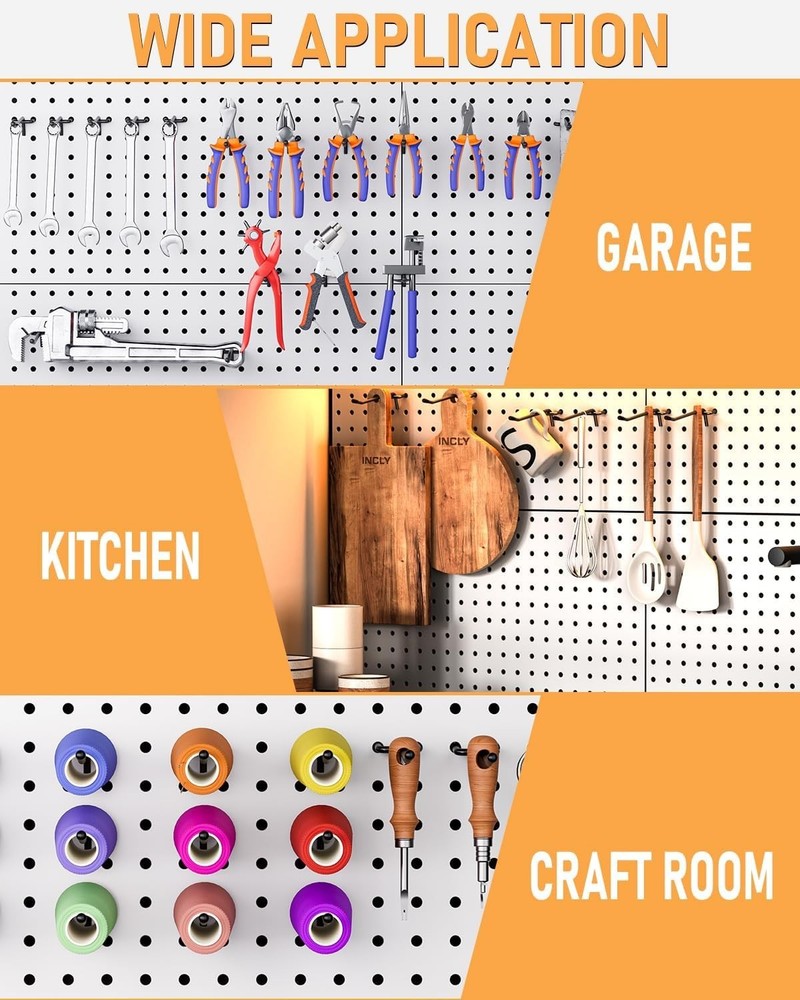 Heavy-Duty Black Pegboard Hooks - 120 Pack with Extra Thickness for Stability