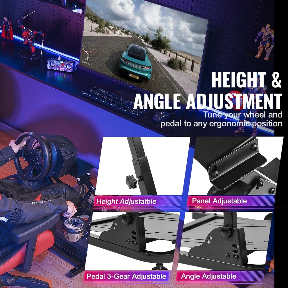 Racing Simulator Steering Wheel Stand for Mainstream Brands