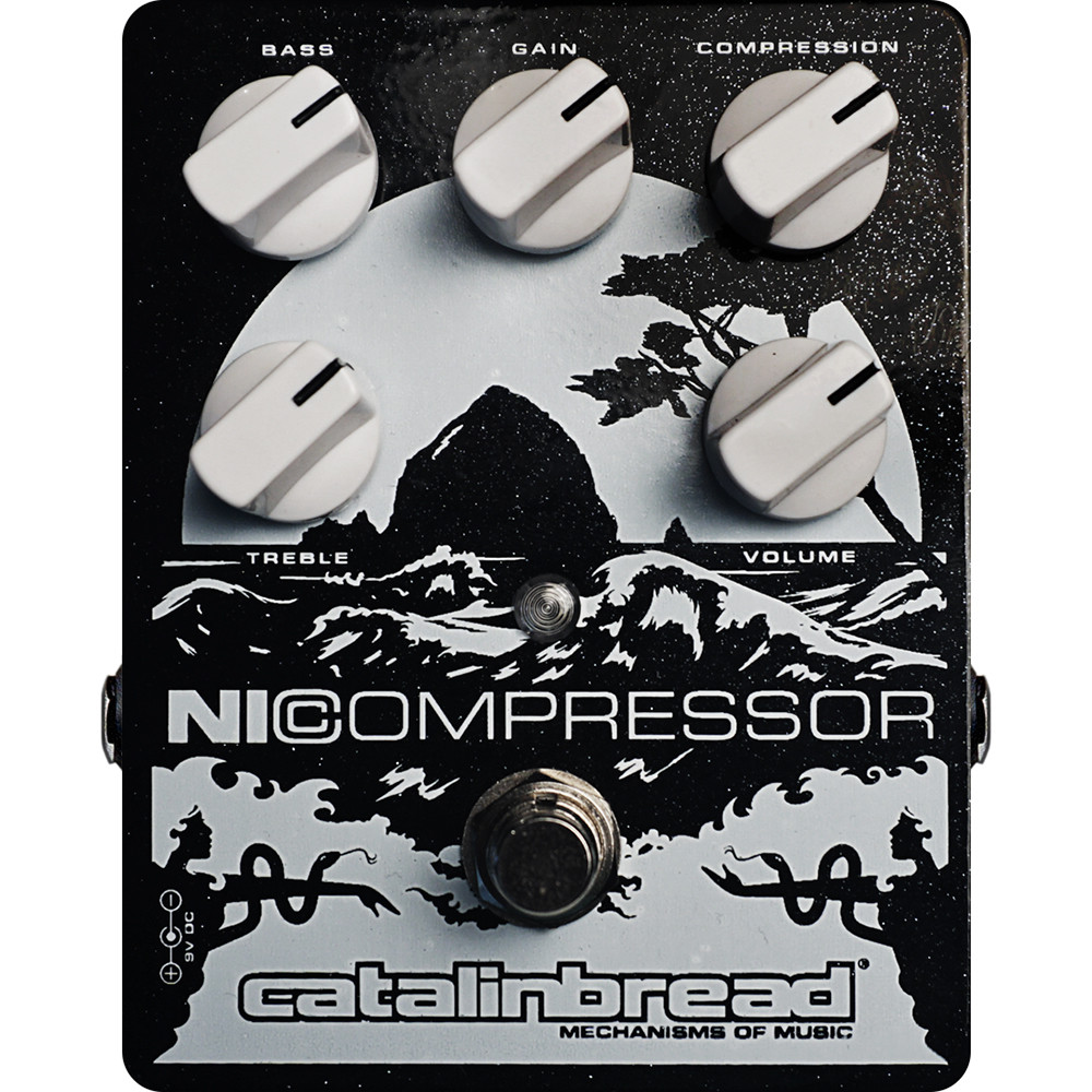 Catalinbread NiCompressor Analog FET 9v Compressor Pedal, Black & Silver