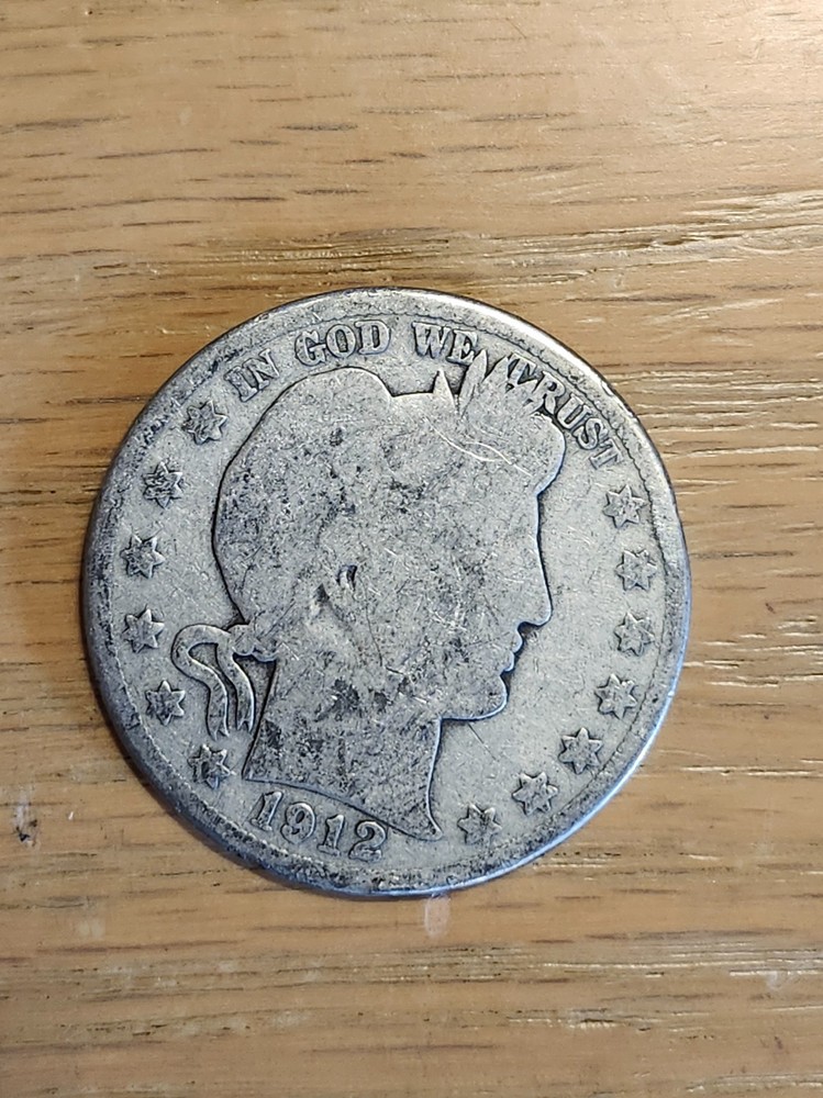 90% SILVER 1912 S BARBER HALF #1
