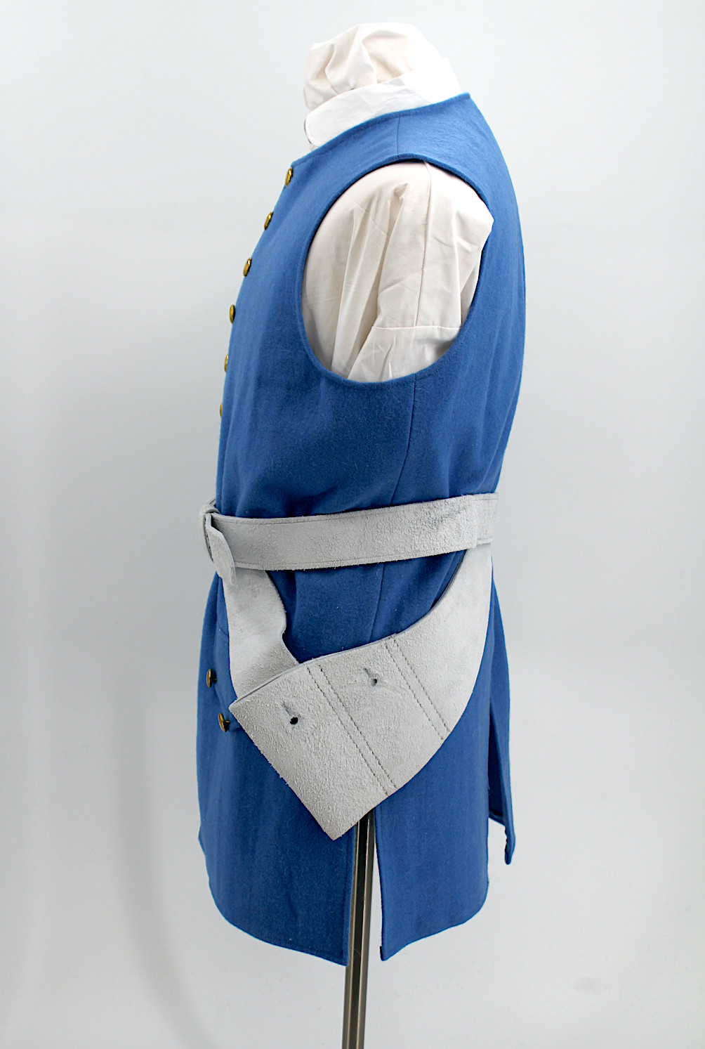 White Leather Double Frog Waistbelt