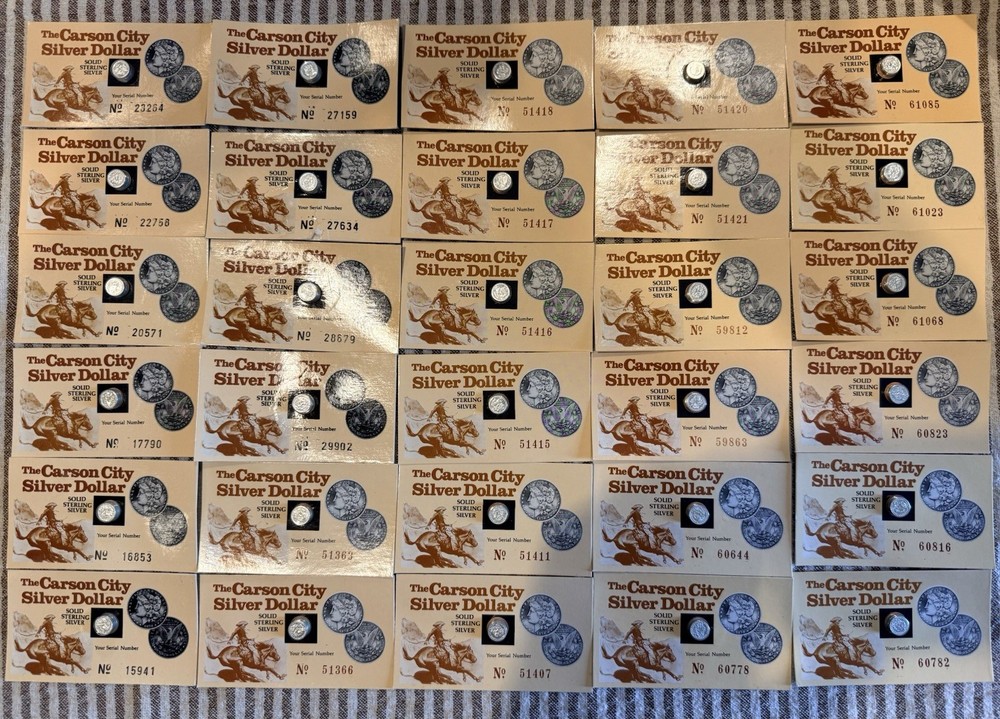 Miniature CC Silver Dollars Sterling Silver 30 Sets