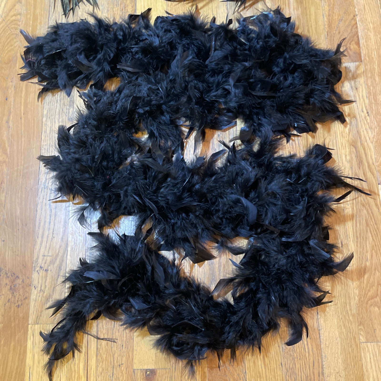 Lot of 2 Authentic Genuine Real Feather Boas Costume Accessory Runway Boa VTG