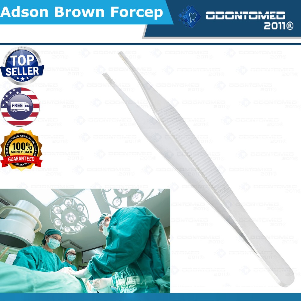 ODM Adson Brown Forceps 4.5" 9x9t Surgical Instruments