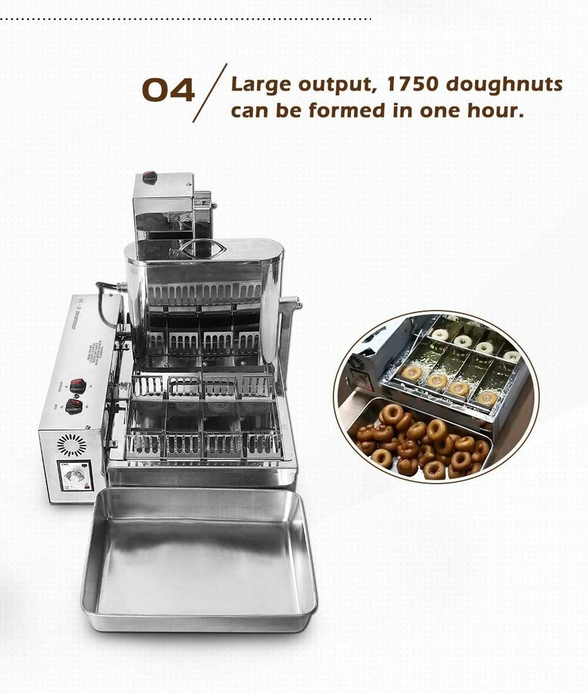 Kolice 4 row mini Automatic Doughnut Maker, Donut Machine, Donuts Frying Machine
