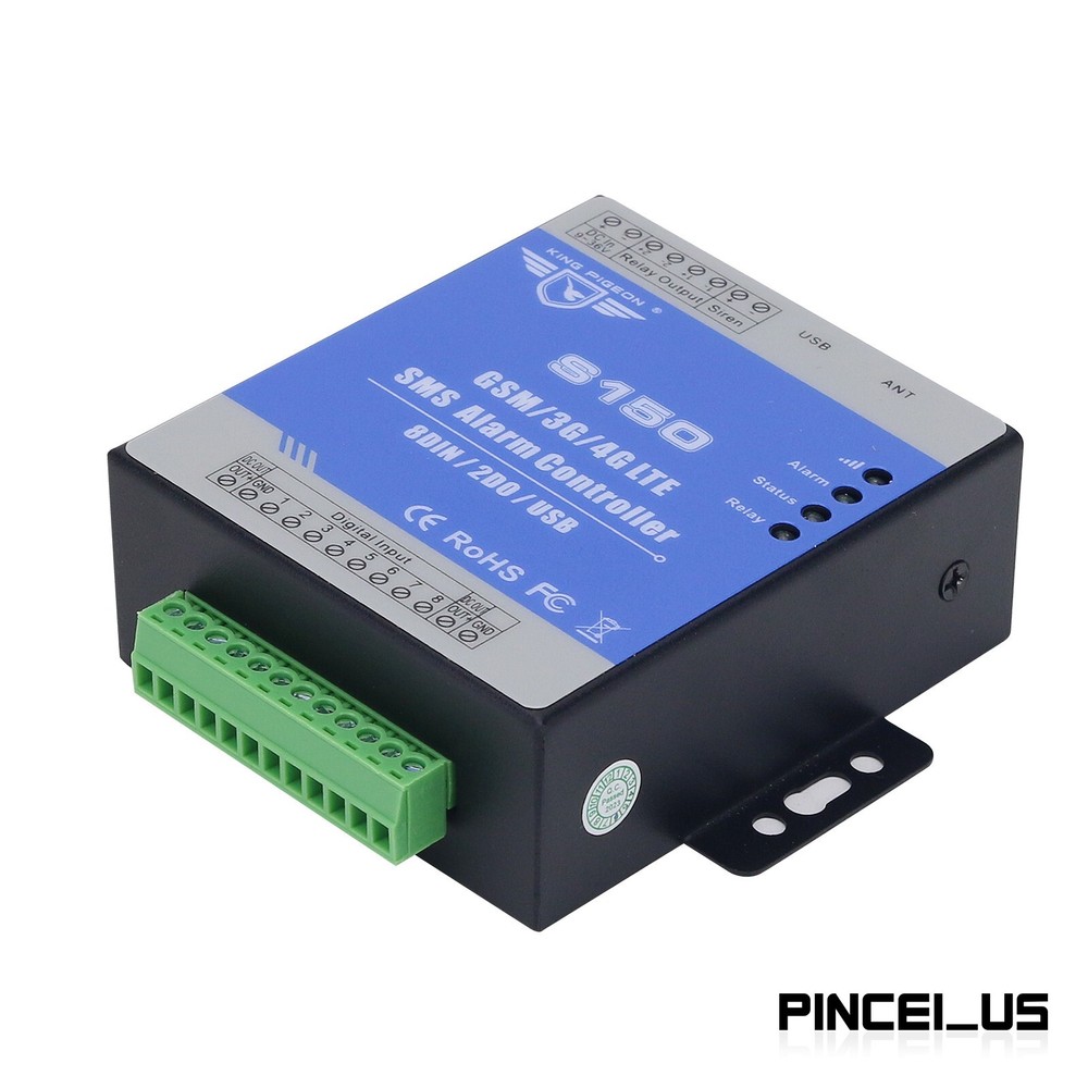 8-Channel SMS Alarm Controller SMS Relay Switch 8DIN 2DO USB S150 2G Version SZ