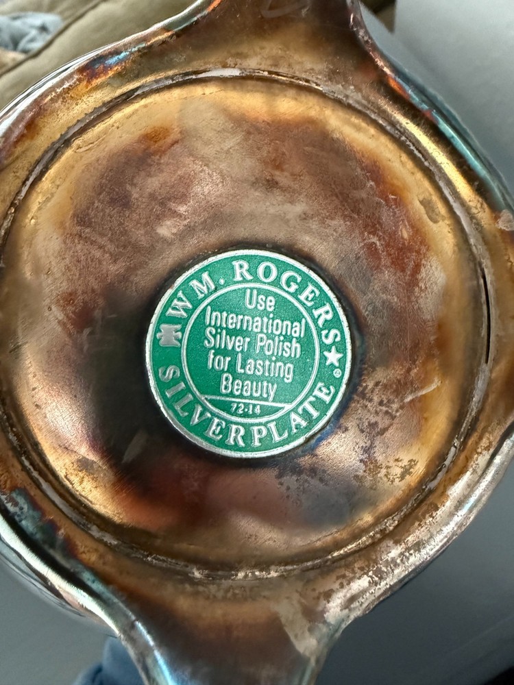 Vintage Wm Rogers Silver-Plated Footed Beverage Pitcher