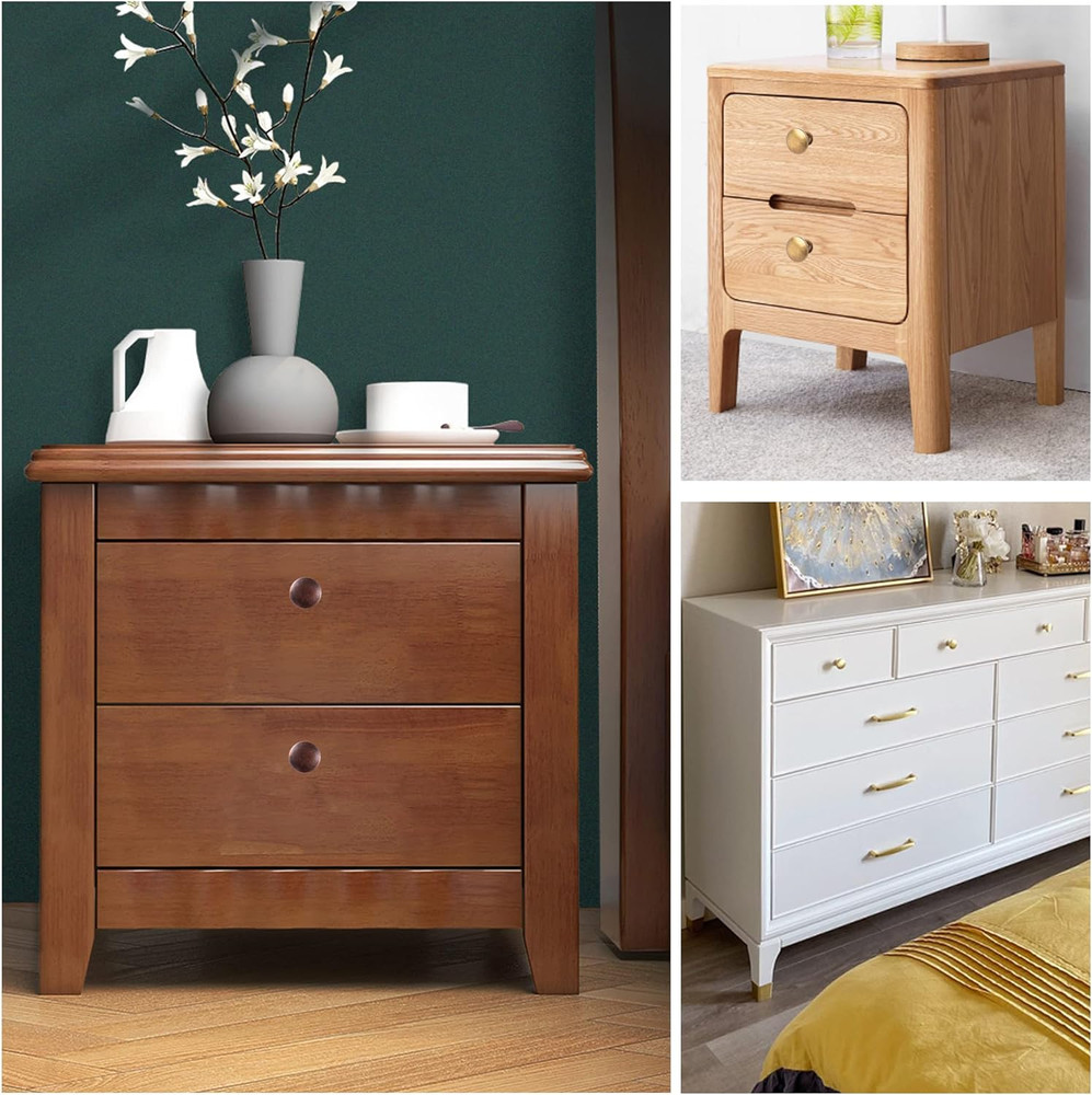 6 Pack Brass round Antique Brass Kitchen Cabinet Knobs Cupboard Door Knobs Drawe