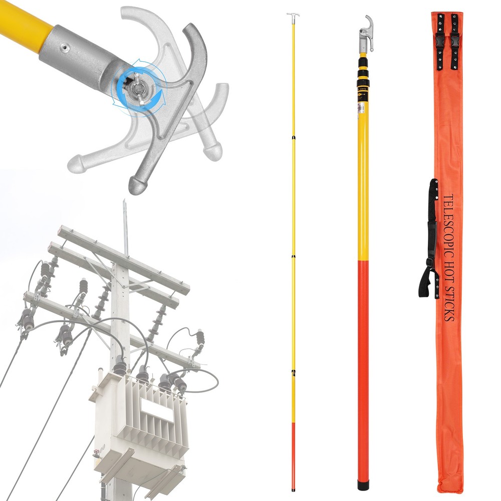 220KV 6m 4 Sections Electrical Hot Stick Telescopic Operation Pull Rod