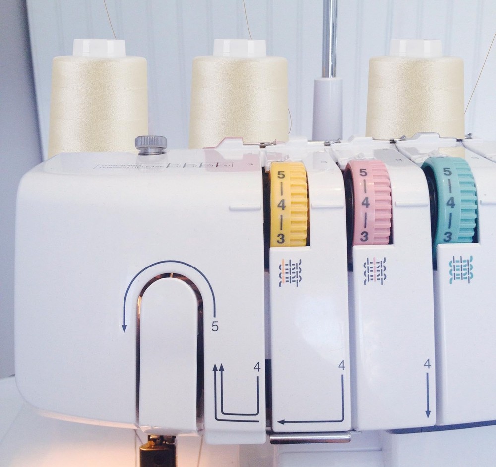 4 PCS Light Beige All Purpose Polyester Sewing Thread 3000 Yards Each Craft