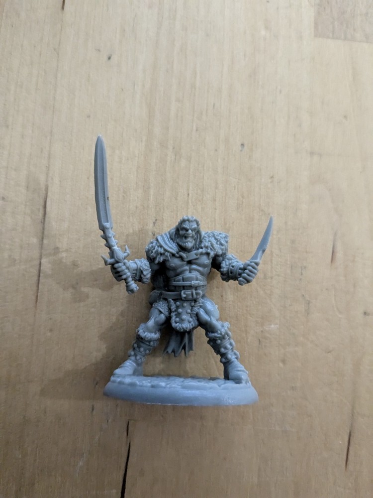 Reaper Bones Grundor, Barbarian Half-Orc