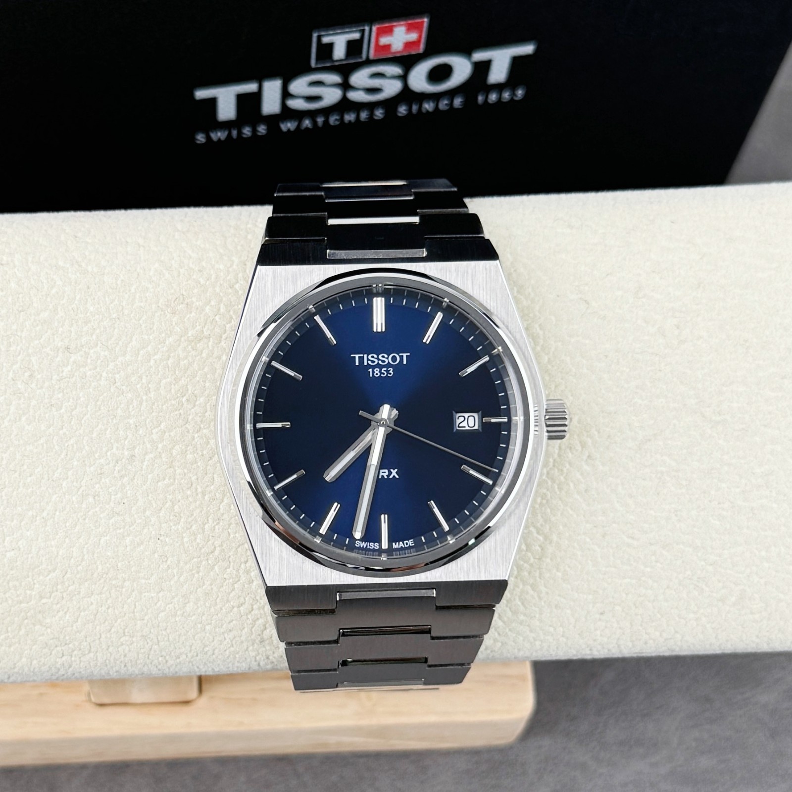 TISSOT PRX 40MM STAINLESS STEEL BLUE DIAL MEN'S WATCH T137.410.11.041.00
