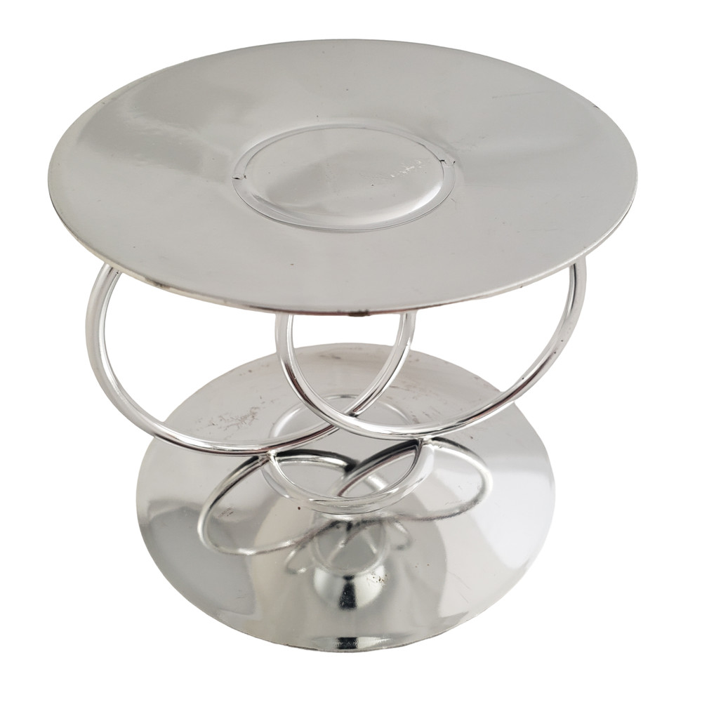 Two Ring Candle Holder 4" tall 4/75" in Diameter