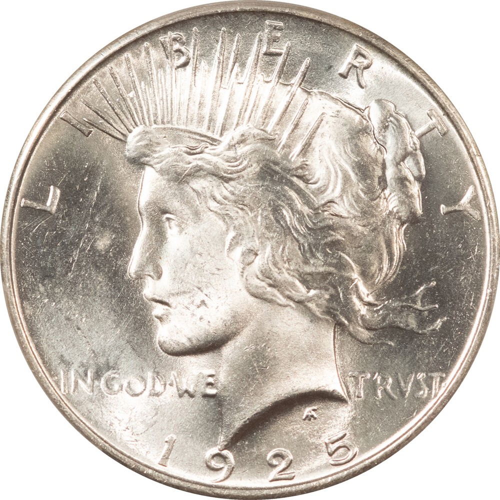 1925 PEACE DOLLAR, PCGS MS-63-ORIGINAL WHITE!