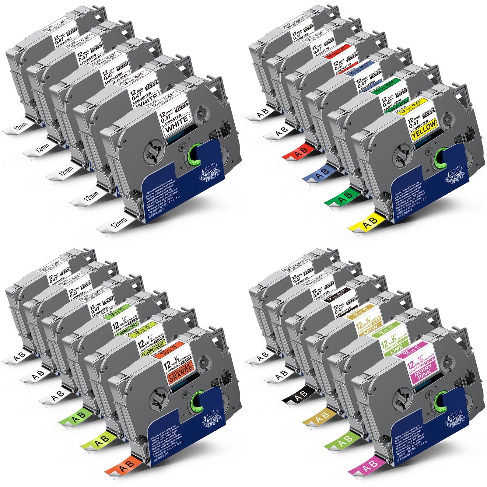 TZe-231 TZ-231 For Brother P-Touch PT-D210 H110 White Standard Laminated Label