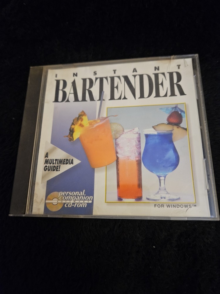 Instant Bartender CD-ROM Windows Multimedia Guide PC Tested No Scratches