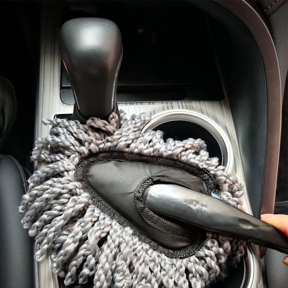 Large Microfiber Car Duster Kit - Extendable Handle for Interior & Exterior Use