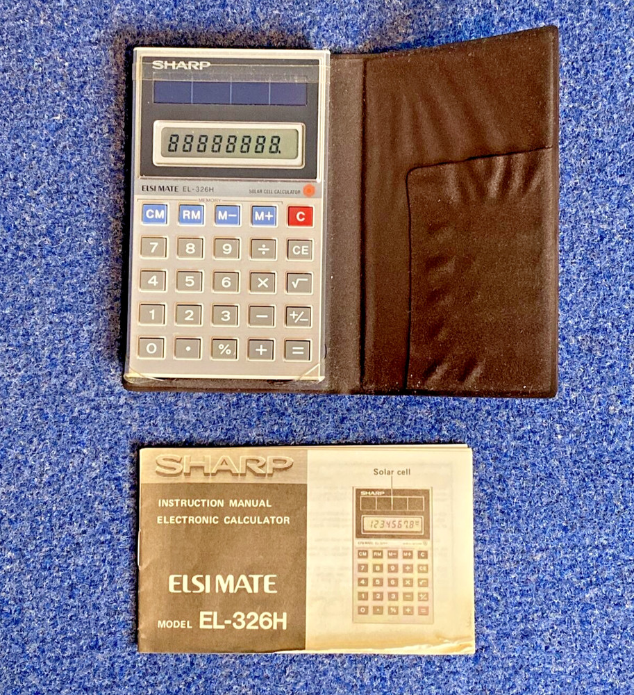 Sharp Elsimate Model EL-326H Pocket Calculator-Working Condition