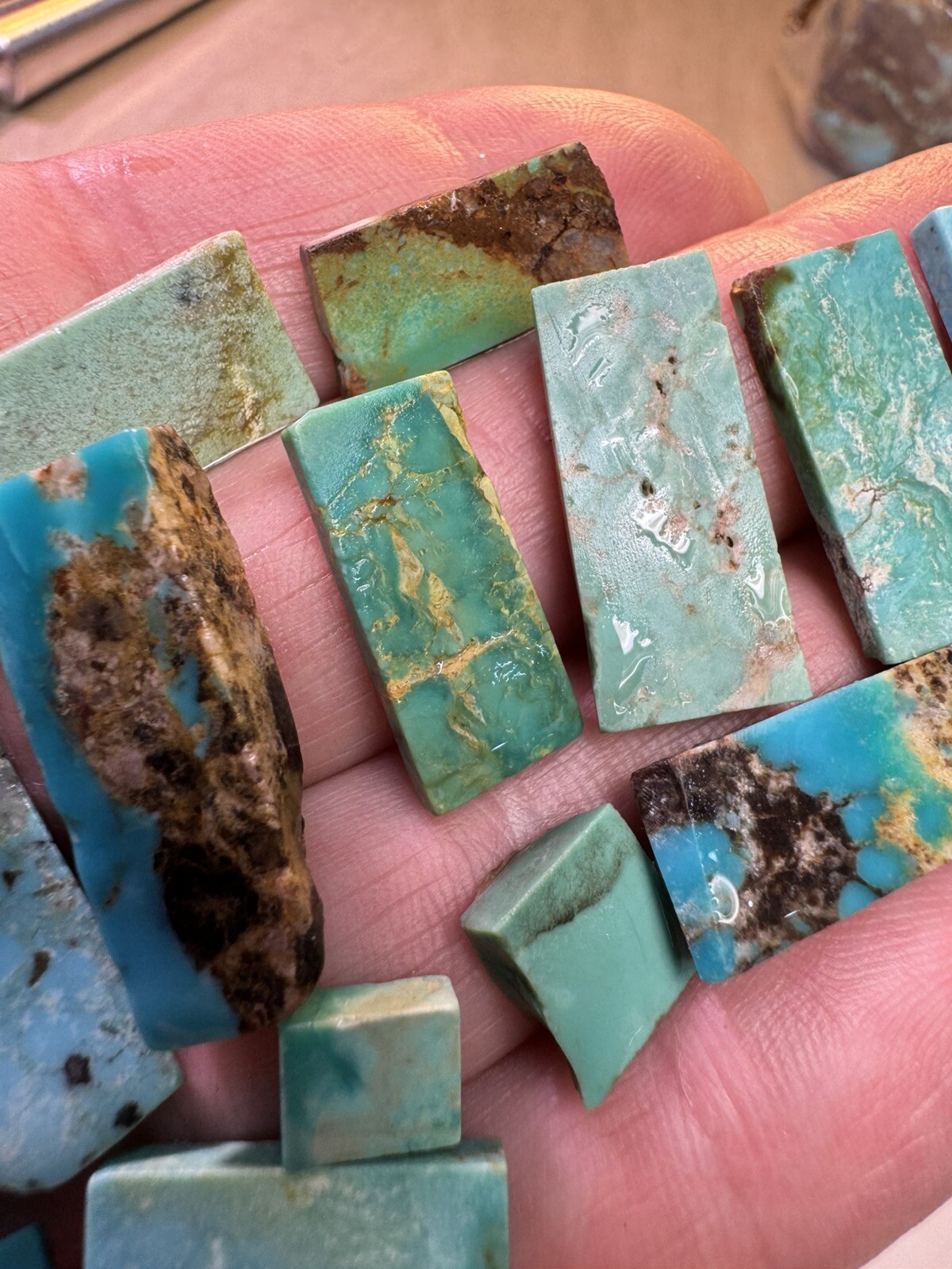 !70 g Bell Trading Post Squared Turquoise! Slabs🔥