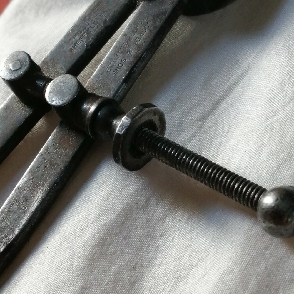 Vintage COOPER & SON SHEFFIELD Engineering Compass Precision Measuring TOOL RARE