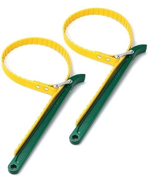 15" Belt Strap Wrench, 2 Pack Multi-Purpose Adjustable Strap Oil Filter Strap