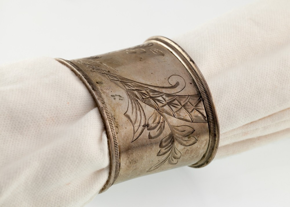 Russian Silver Napkin Ring Holder