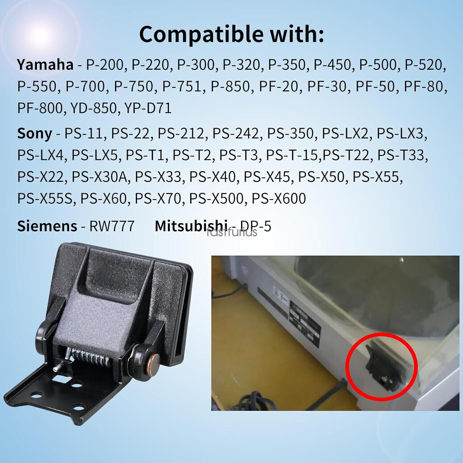 2× Dust Cover Hinge Turntable Parts See description for fit list