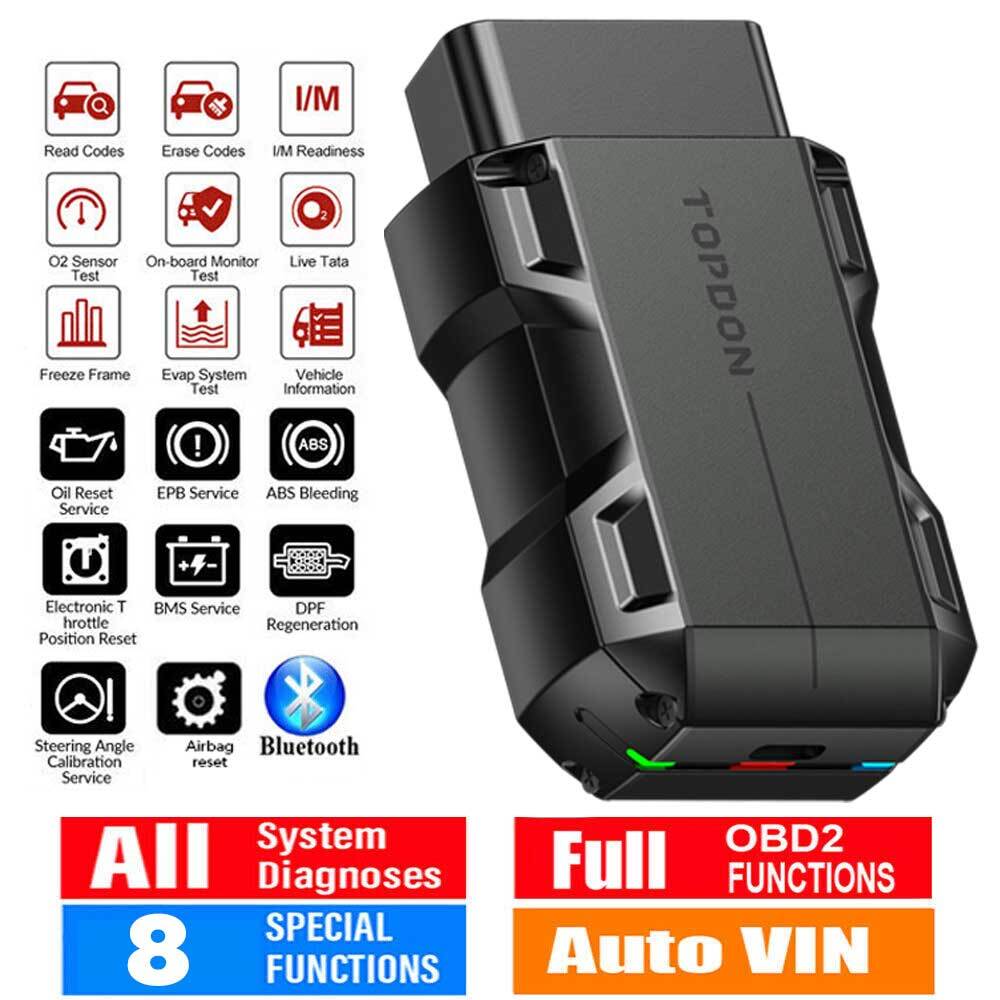 Best Value! TOPDON TopScan Wireless Auto MAX Diagnostic ABS Bleeding Tool
