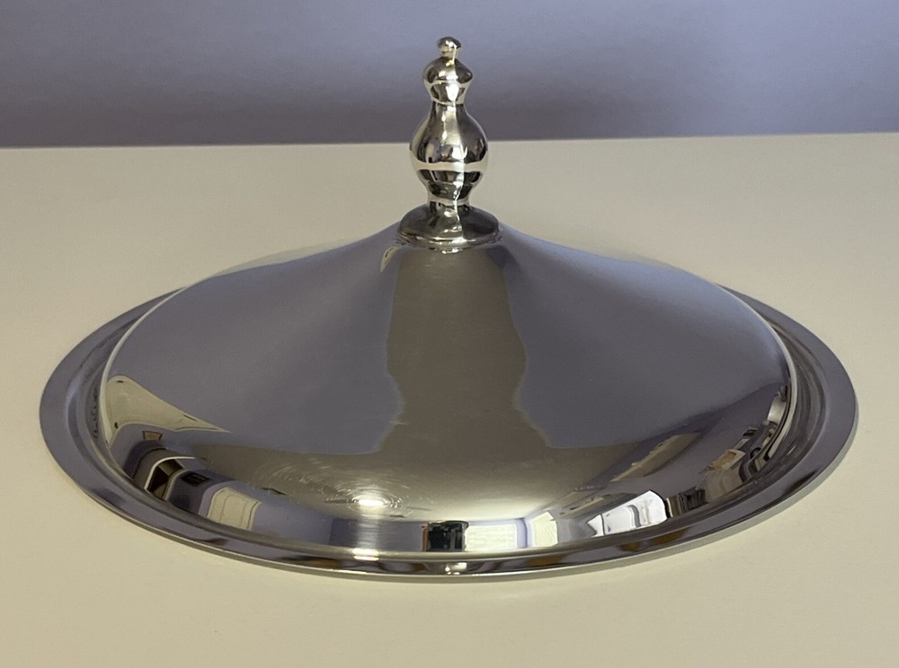 Art Deco Silver plated Soup Tureen or Chafing Dish Lid ONLY 9" Diameter