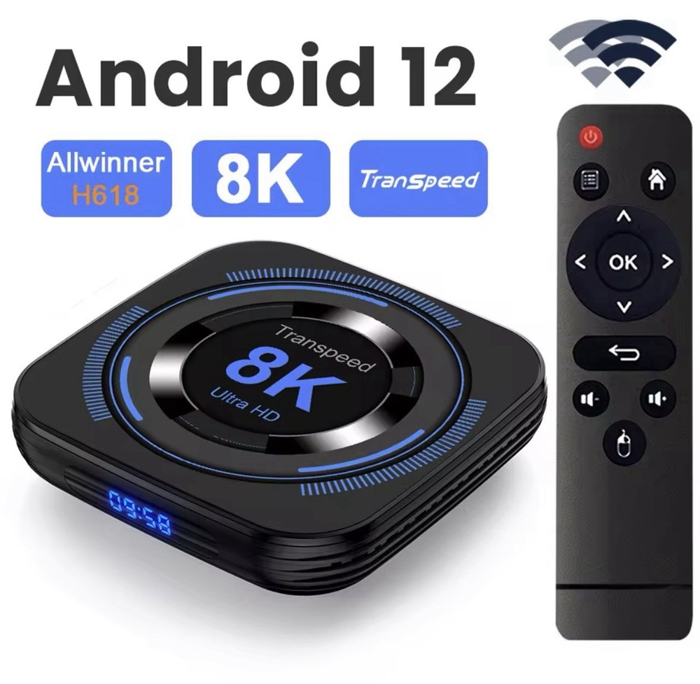 Android tv box wifi internet smart tv 8k App With Remote