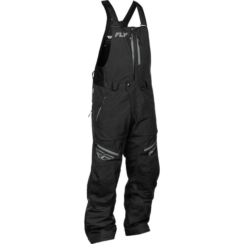 Fly Racing Incline Snowmobile Bib Shell - Black with Grey