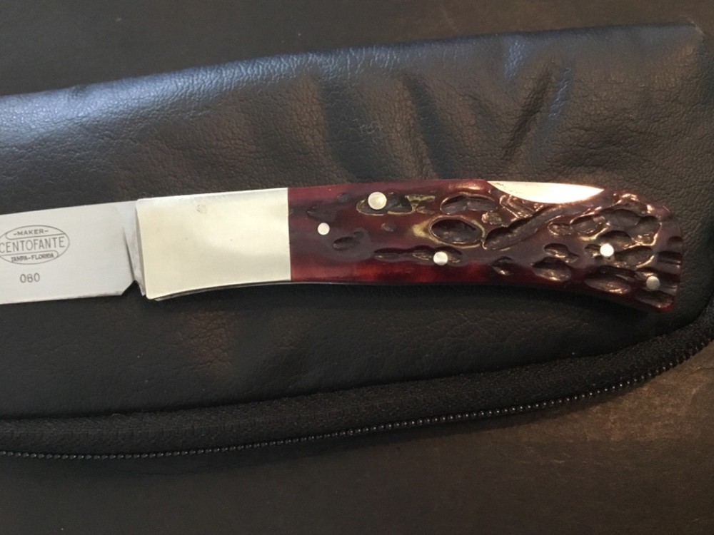 Custom Frank Centofante Bone #060 Lockback like Slipjoint Folder Folding Knife