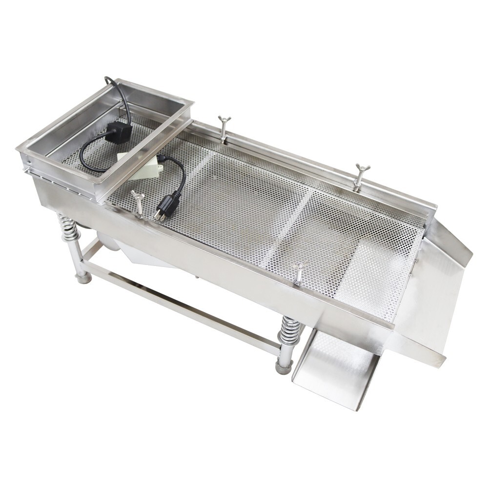 Single Layer Electric Straight Linear Vibrating Sieve Screen 4mm Screen 110V