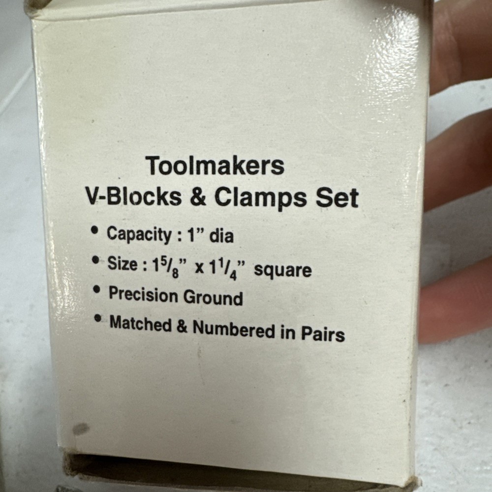 Toolmakers V-Blocks & Clamps Set 1” Diameter