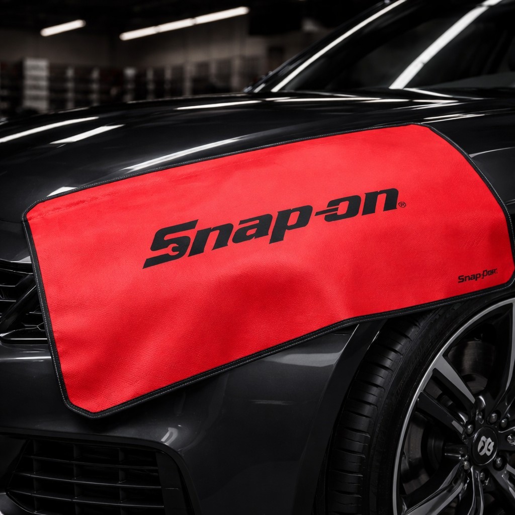 SNAP ON Tools fender cover large Weighted 48"X26" easy working on cars JCKWFCRED