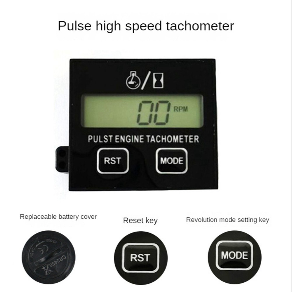 Digital Gasoline Engine Tachometer Resettable Inductive Contact Tachometer6110