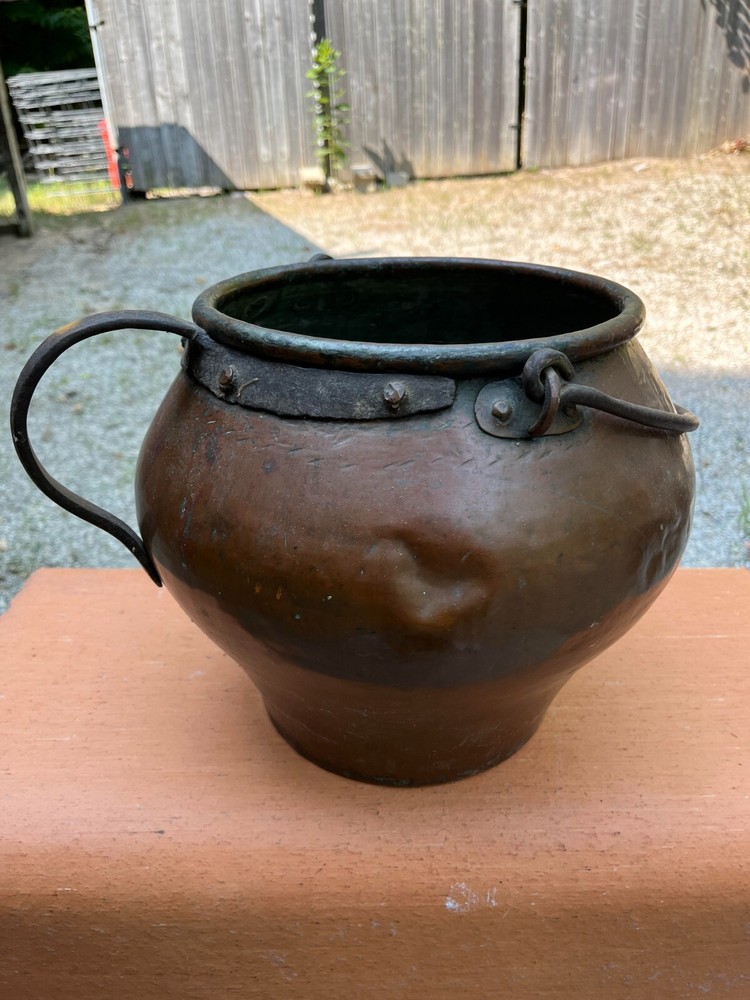 Antique Copper Pot with Handle