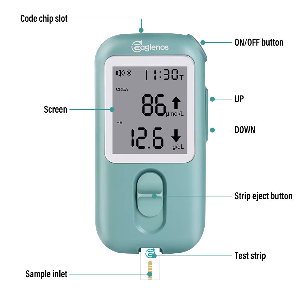 Blood Creatinine Meter with 25pcs Test Strips