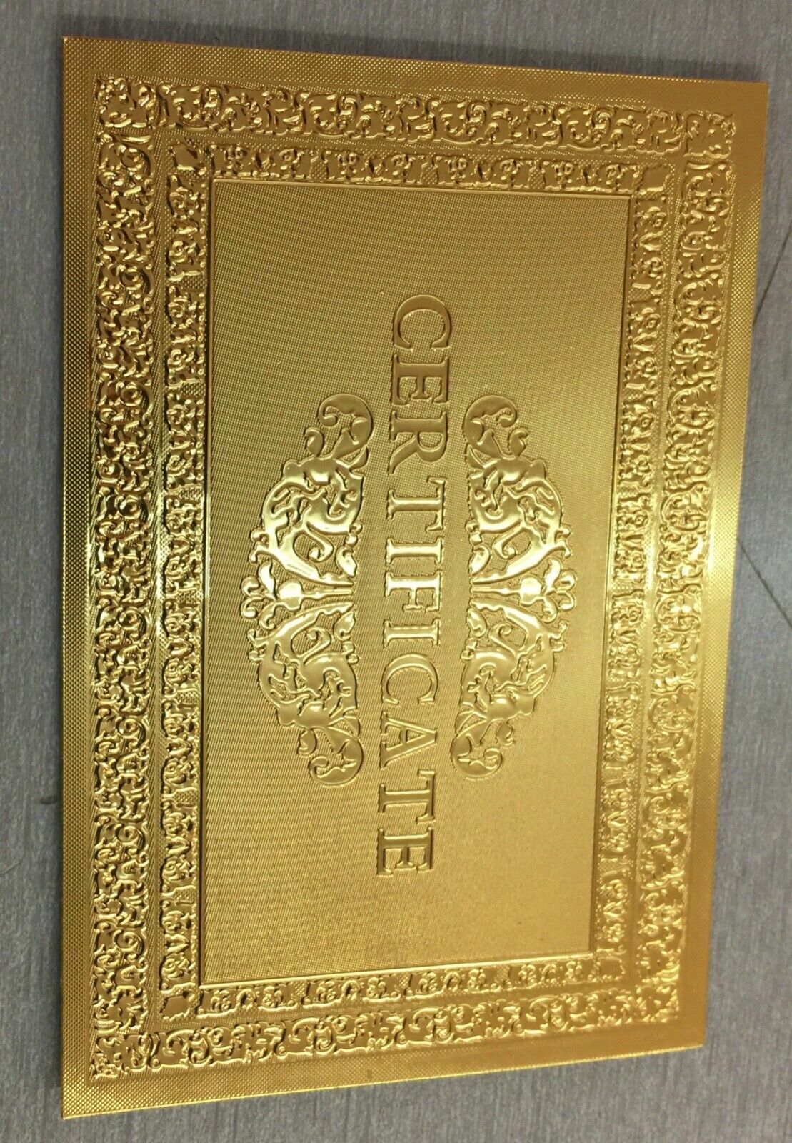 1899 US $1 Dollar Gold Foil Banknote Silver Certificate with bag and Certificate