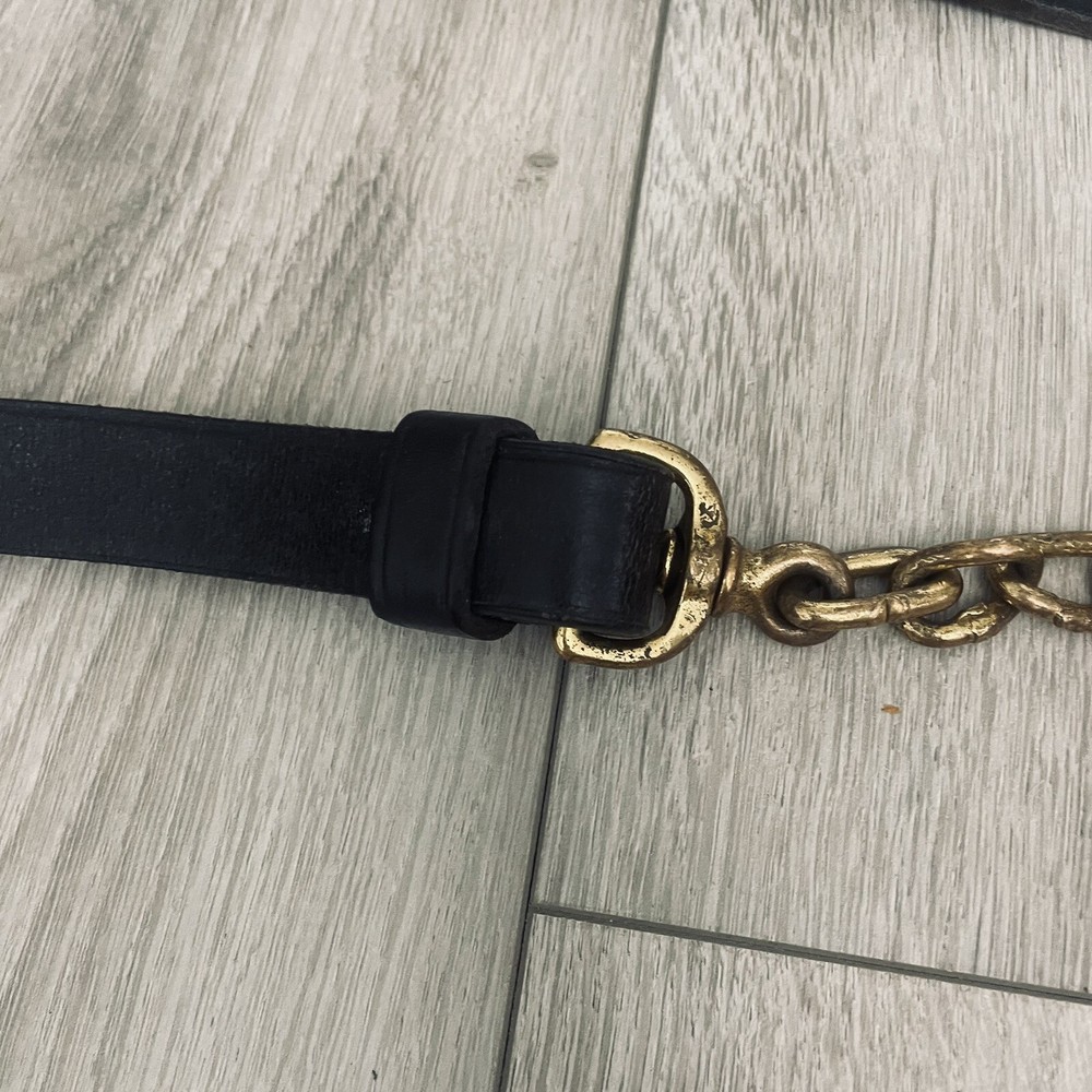 leather lead with chain 47”