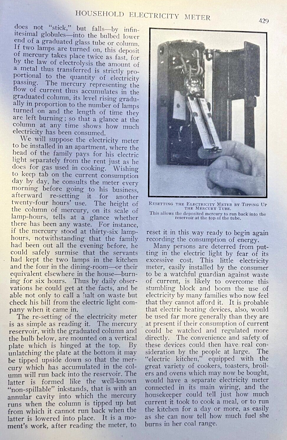 1911 Household Electricity Meter illustrated