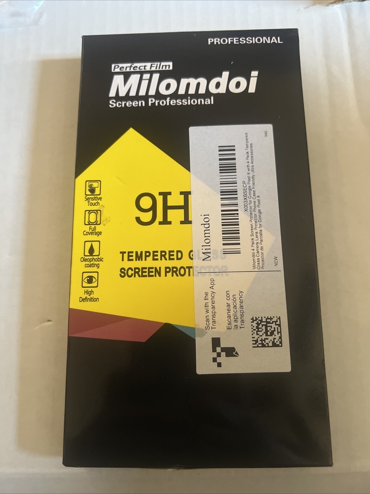 Milomdoi 4 Pack Tempered Glass Screen Protector For Google Pixel 8