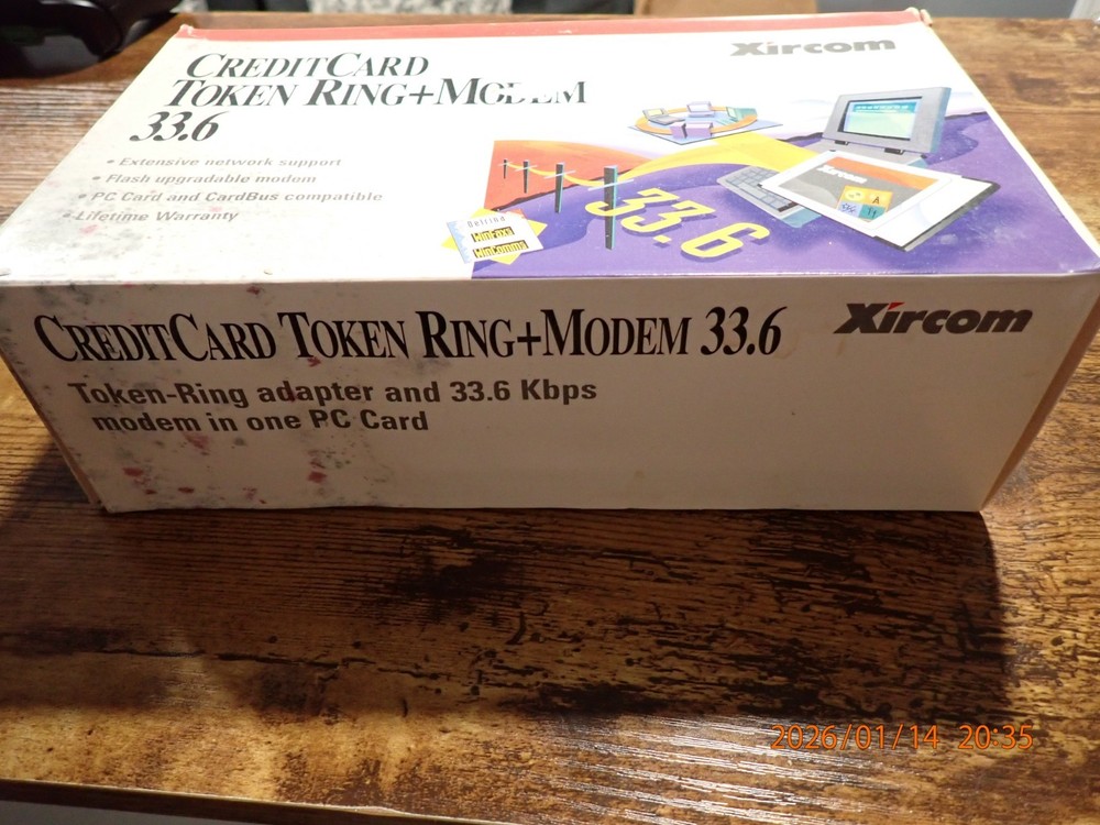 Xircom CreditCard Token Ring+Modem 33.6 - Open Box