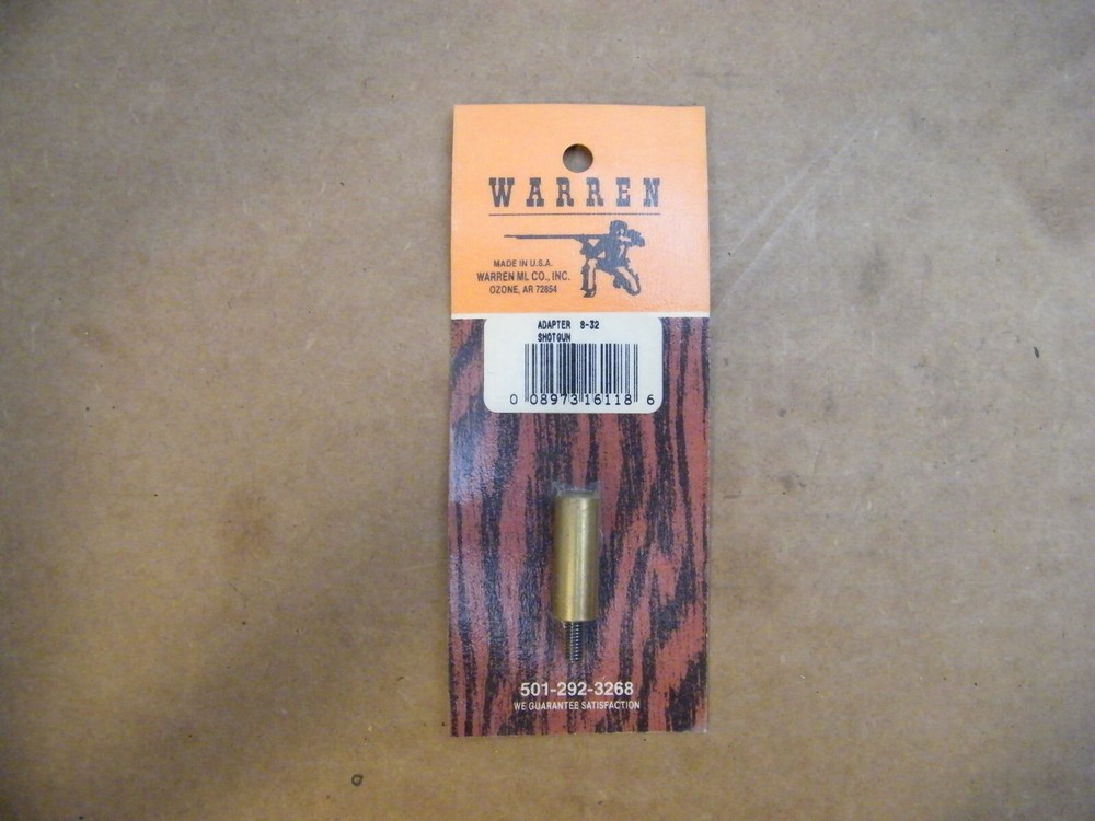 Warren Muzzleloader Ram Rod Thread Adapter 8-32 to Shotgun
