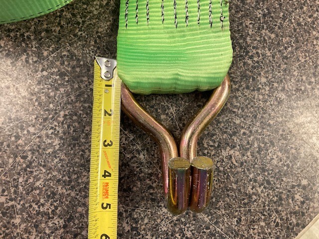 Tie Down Strap 4" x 30 FT with J Finger Hook Replacement Long End Cargo Control