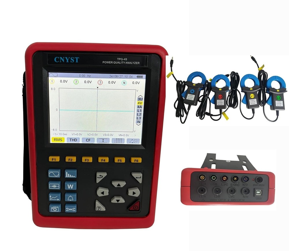 Three Phase Power Quality Meter Power Quality Analyser Kit with 4 Clamp Sensors
