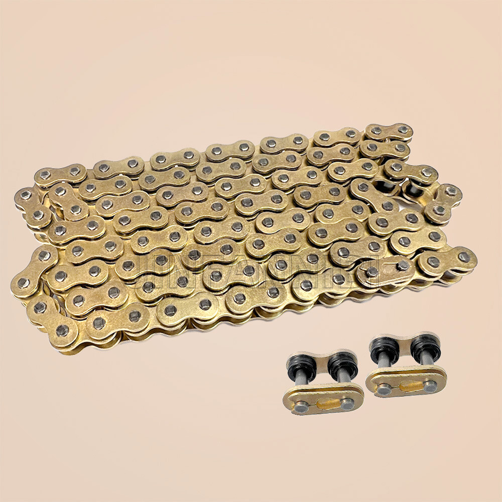 Gold 420 X-Ring Chain 134 Links With Connecting Master Link for Motorcycle